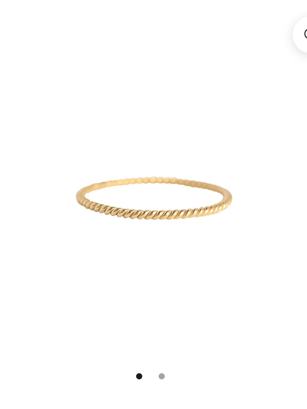 Leah Alexandra Gold-Tone Twisted Rope Ring